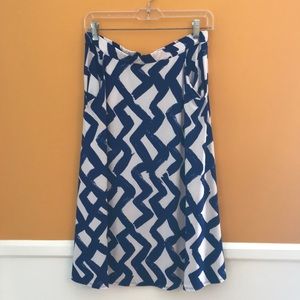 Navy & White Pullon Skirt